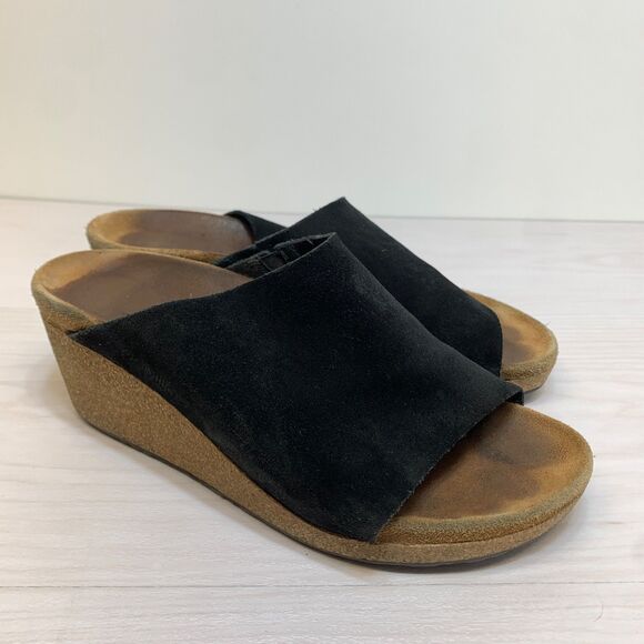 Birkenstock Papillio Namica Women's Wedge Slide Sandal US 9 EU 40 Suede Black - Picture 1 of 10